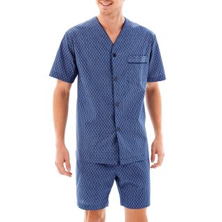 Stafford Premium Chambray Pajama Set Big and Tall, Blue, Mens