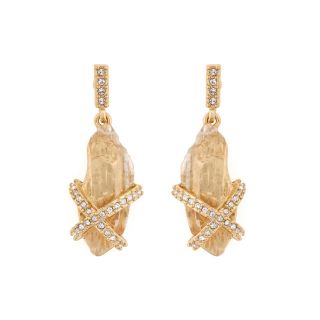 10021  Kara Ross Crystal Wrap Earrings, Womens