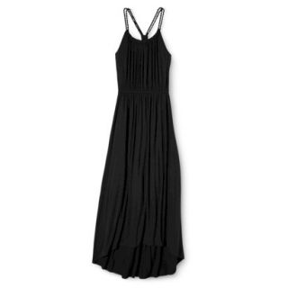 Merona Womens Knit Braided Strap Maxi Dress   Black   XXL