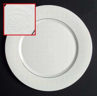 Lenox China Hannah Platinum Dinner Plate, Fine China Dinnerware   Debut,Bone,Whi