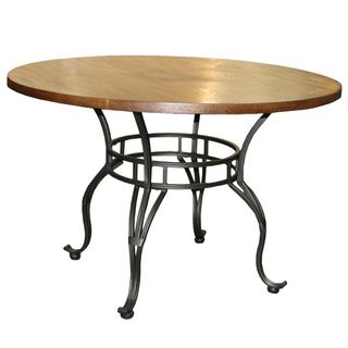 Sierra 45 inch Round Pedestal Metal/wood Dinette Table (Honey walnutDimensions 29.5 inches high x 45 inches wide x 45 inches deep Matching chairs sold separately Assembly required. This product ships in two (2) boxes. )