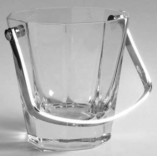 Cristal de Sevres Lauzun Ice Bucket with Detachable Handle   10 Sided Panels