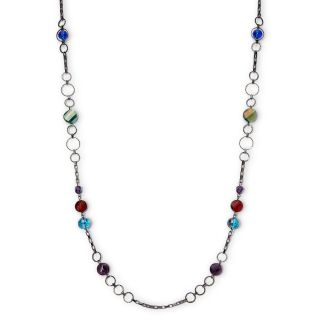 Multicolor Glass Bead Link Necklace