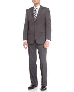 Pinstripe Modern Fit Suit, Charcoal