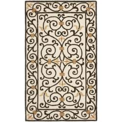Hand hooked Chelsea Irongate Ivory Wool Rug (26 X 4)