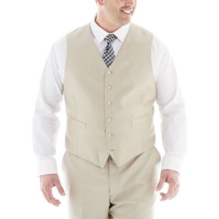 JF J.Ferrar JF J. Ferrar Khaki Suit Vest Big and Tall, Mens