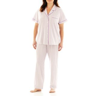 LIZ CLAIBORNE Pajama Set   Plus, Red, Womens