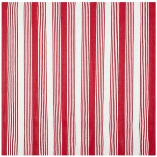 Thom Filicia Hand woven Indoor/ Outdoor Red Plastic Rug (7 X 7 Square)