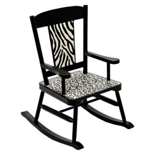 Kids Rocking Chair Levels of Discovery Black & White Wild Side Rocker