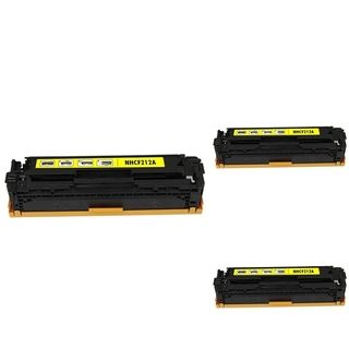 Basacc Yellow Cartridge Set Compatible With Hp Cf212a (pack Of 3)