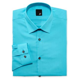 JF J.Ferrar JF J. Ferrar Slim Solid Dress Shirt, Precious Turquoise, Mens