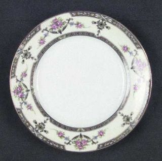 Union Ceramique Lafayette Bread & Butter Plate, Fine China Dinnerware   Gold Tri