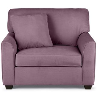 Possibilities Sharkfin Arm Chair and a Half with Twin Sleeper, Plum