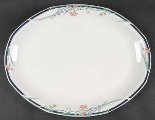 Royal Doulton Juno 16 Oval Serving Platter, Fine China Dinnerware   Octagonal,F
