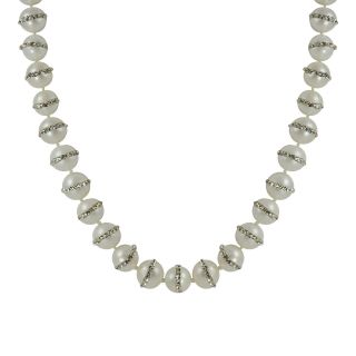 Cultured Freshwater Pearl & Crystal Accent Necklace, Womens
