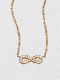 Sydney Evan Diamond & 14K Yellow Gold Infinity Pendant Necklace   Gold
