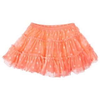 Cherokee Infant Toddler Girls Full Polkadot Skirt   Peach 12 M