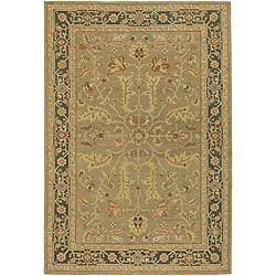 Hand knotted Mandara New Zealand Wool Rug (5 X 76) (GreenPattern OrientalMeasures 0.25 inch thickTip We recommend the use of a non skid pad to keep the rug in place on smooth surfaces.All rug sizes are approximate. Due to the difference of monitor color