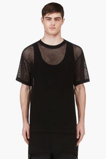 Ktz Black Oversized Mesh T_shirt