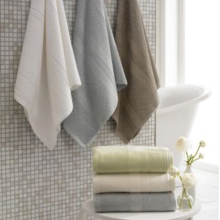 KASSATEX Textures Bath Towels, Silver