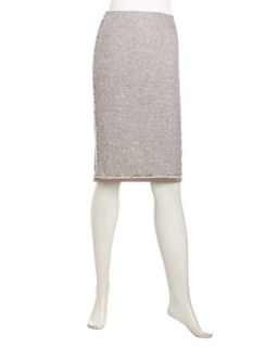 Tweed Suit Skirt, Mica Multi