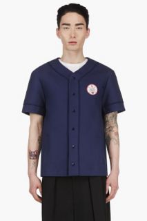 Adidas Originals By O.c. Navy Nyc Oc Twill Baseball Shirt