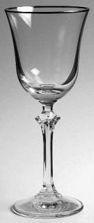 Oneida Tosca Platinum Wine Glass   Clear,Non Optic,Knob Stem,Platinum Trim