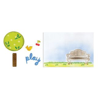 Sizzix Framelits Playing In The Park Die/ Textured Impressions Set (5 Pack)