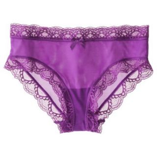 Gilligan & OMalley Womens Mesh Lace Trim Hipster   Lasting Violet XS