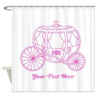  Pink Carriage Custom Text. Shower Curtain  Use code FREECART at Checkout