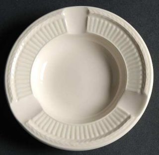 Wedgwood Edme Small Ashtray, Fine China Dinnerware   Off White,Ribbed Rim,No Tri