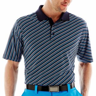 St. Andrews of Scotland Golf Diagonal Striped Polo Shirt, Navy, Mens