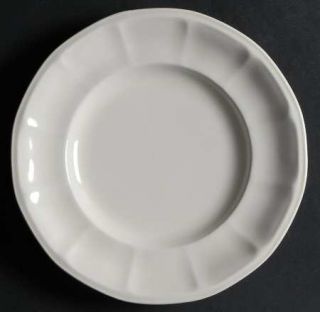 Iroquois Museum White Salad Plate, Fine China Dinnerware   Museum Coll, All Whit