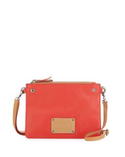 Bea Accordion Style Snap Crossbody, Red