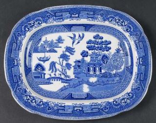 Ridgway (Ridgways) Willow Blue (Birds,Diamond Stamp) 9 Oval Serving Platter, Fi