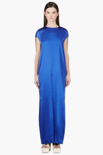Acne Studios Royal Blue Teddi Satin Dress