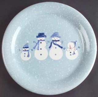 Home Winter Frost Dinner Plate, Fine China Dinnerware   Snow Scene With Snow Peo