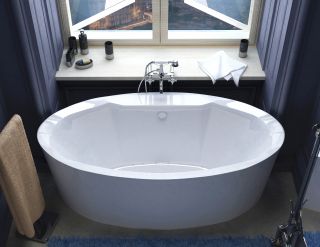 Atlantis Whirlpools 3468SA Suisse 34 x 68 x 23 inch Oval Freestanding Air Jetted Bathtub