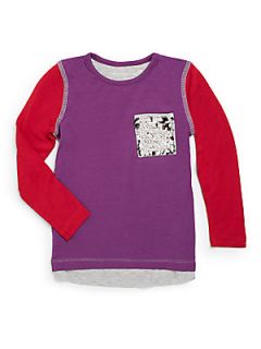 Toddlers & Little Girls Colorblock Pocket Top
