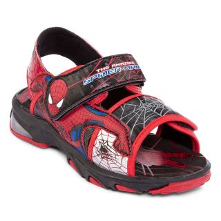 MARVEL Toddler Boys Spider Man Sandals, Red/Black, Red/Black