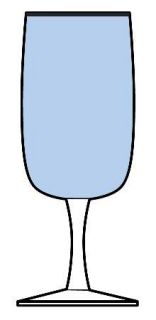 Fostoria Something Blue Water Goblet   Stem #6103, Blue,   Platinum Trim
