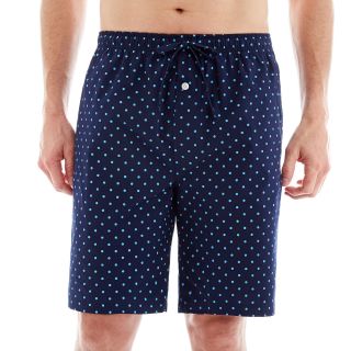Stafford Woven Sleep Shorts, Large Navy Dot, Mens