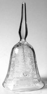 Morgantown Mikado Bell Made From Goblet   Stem #7711, Etched Urn & Swag Design