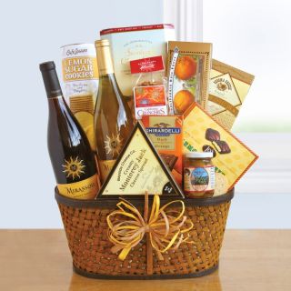 Mirassou Duo Gift Basket of Sunshine by California Delicious Multicolor   96216