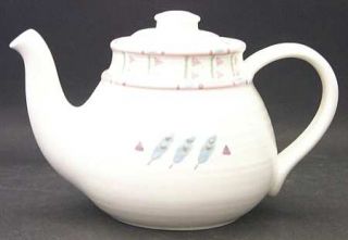 Treasure Craft Taos Teapot & Lid, Fine China Dinnerware   Blue/Green & Purple Tr