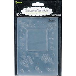 Darice Butterfly Frame Embossing Folder (Clear Materials PlasticPackage includes one(1) embossing folder Add texture and style to your paper and cardstock projects Folders fit most embossing machines (sold separately) Dimensions 5.75 inches x 4.25 inche