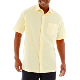 Van Heusen Button Front Shirt Big and Tall, Yellow, Mens