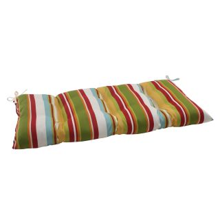 Pillow Perfect Beachside Outdoor Mccoury Tufted Loveseat Cushion (Red/green/gold/turquoise/orangeClosure Sewn seam closureUV Protection Yes Weather Resistant Yes Care instructions Spot clean or hand wash fabric with mild detergentDimensions 44 inches