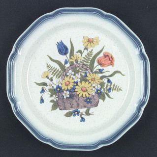 Mikasa Garden Treasures Dinner Plate, Fine China Dinnerware   Blue Rim,Multiflor