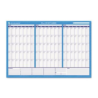 At a glance 90/120 day Undated Erasable Wall Planner (White, blueWeight 13 ouncesModel AAGPM23928 36 inches x 24 inchesMaterials LaminateColor White, blueWeight 13 ouncesModel AAGPM23928 )